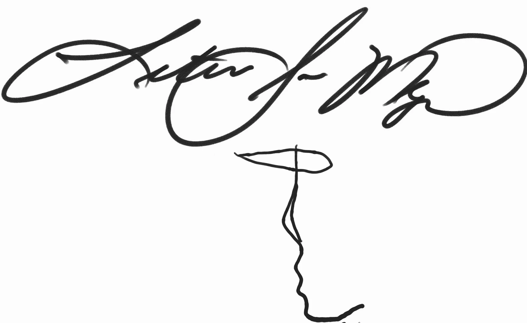 A stylized, black cursive signature A stylized, black cursive signature